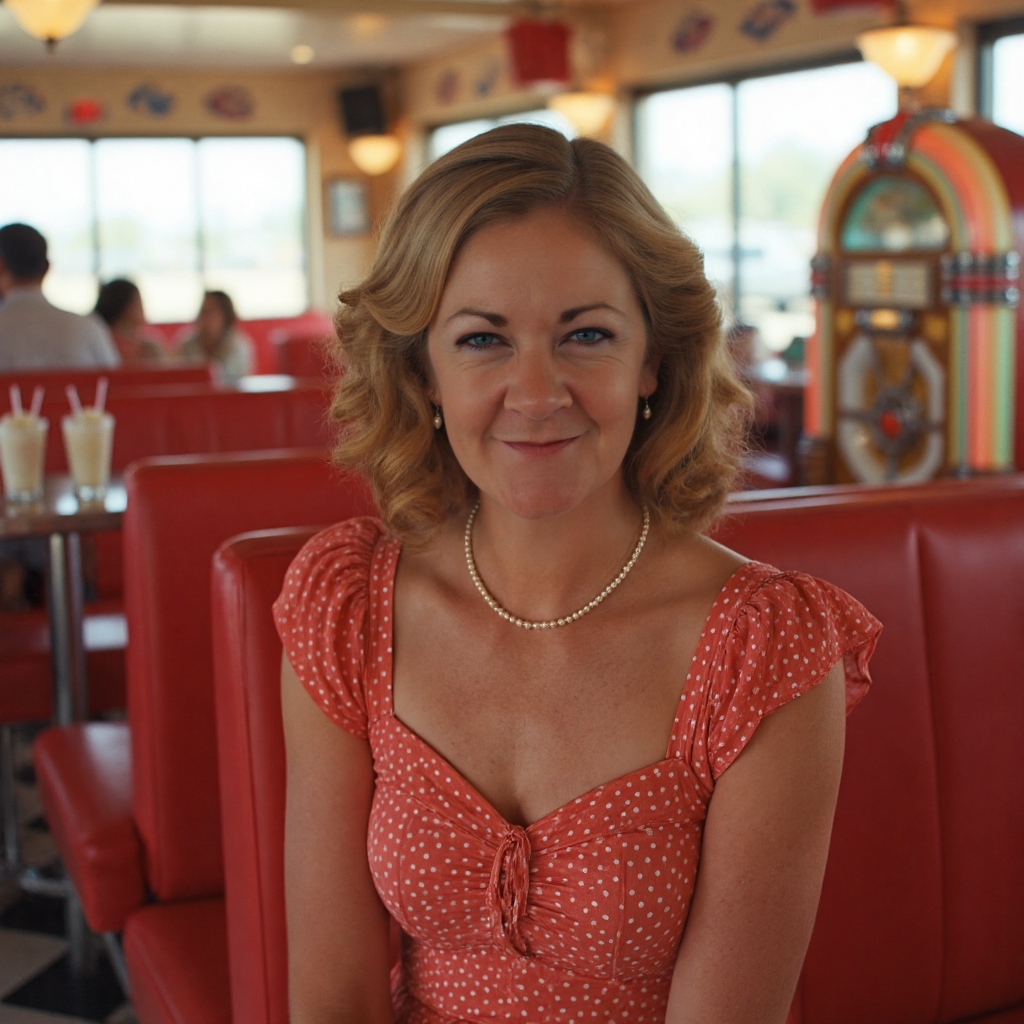 Woman in retro 1950s style